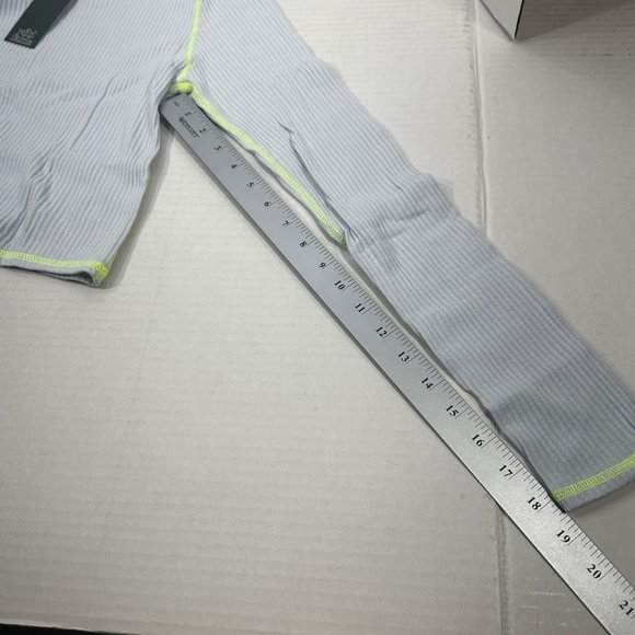 Wild Fable Women's Size XS Long Sleeve Slim Fit Baby Ribbed Tee Shirt Blue New - Picture 11 of 13